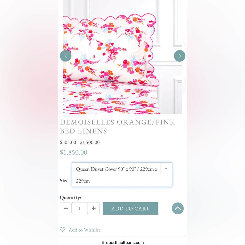 D. Porthault Paris bedding